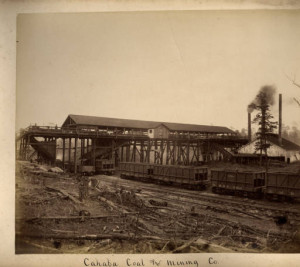 BMRR train cars at Cahaba Coal and Mining Company Source: Alabama Department of Archives and History digital archives
